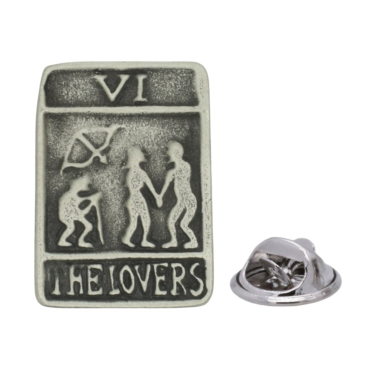 The Lovers Tarot Card English Made Pewter Lapel Pin Badge