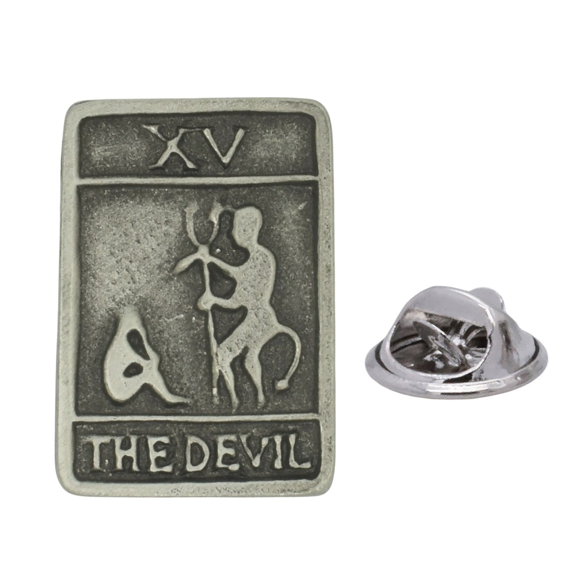 The Devil Tarot Card English Made Pewter Lapel Pin Badge