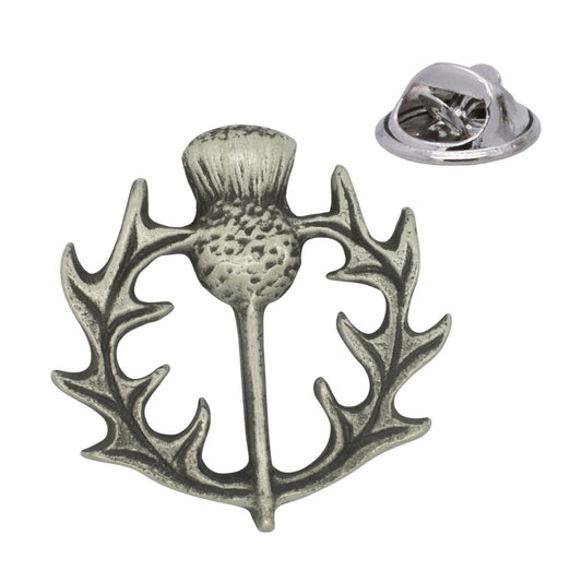 Scottish Thistle English Made Pewter Lapel Pin Badge