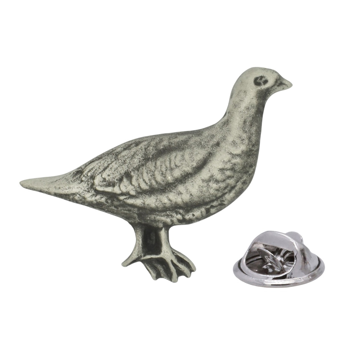 Grouse English Made Pewter Lapel Pin Badge