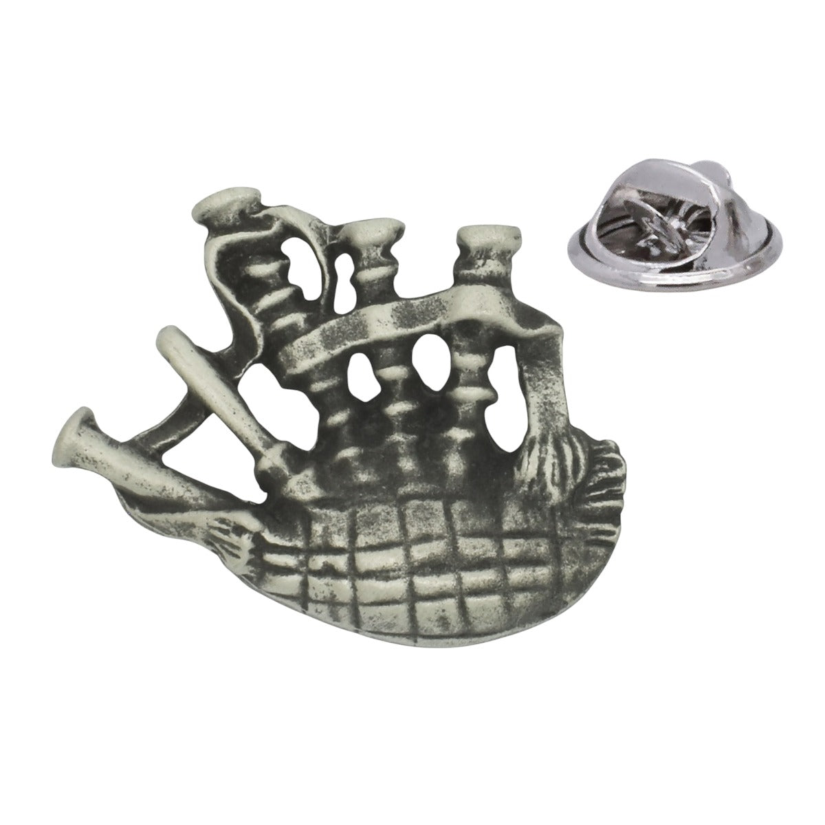 Bagpipes English Made Pewter Lapel Pin Badge