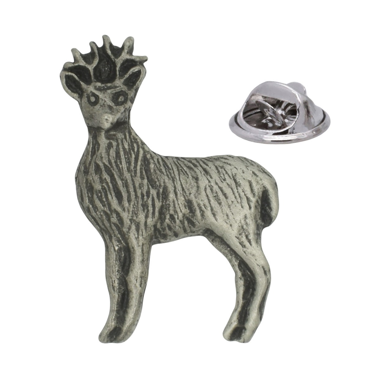 Stag English Made Pewter Lapel Pin Badge