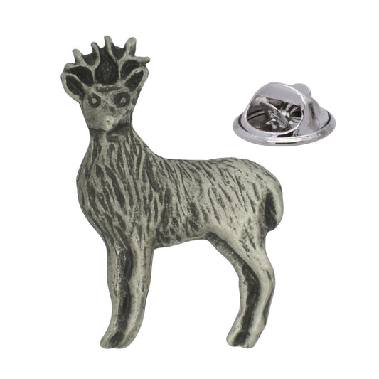 Stag English Made Pewter Lapel Pin Badge