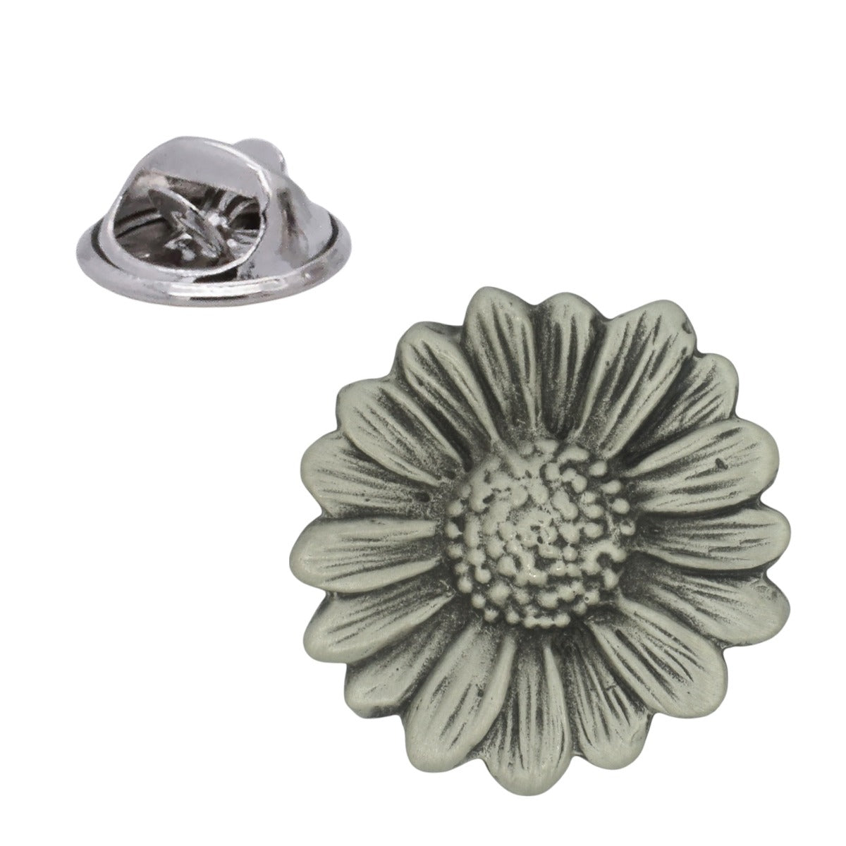 Sunflower English Made Pewter Lapel Pin Badge