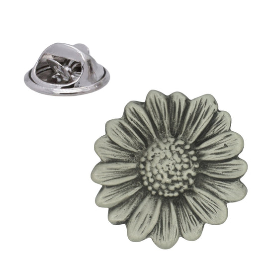 Sunflower English Made Pewter Lapel Pin Badge