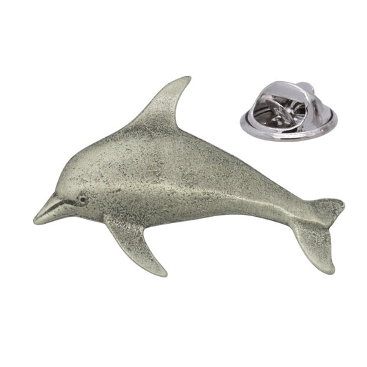 Dolphin English Made Pewter Lapel Pin Badge