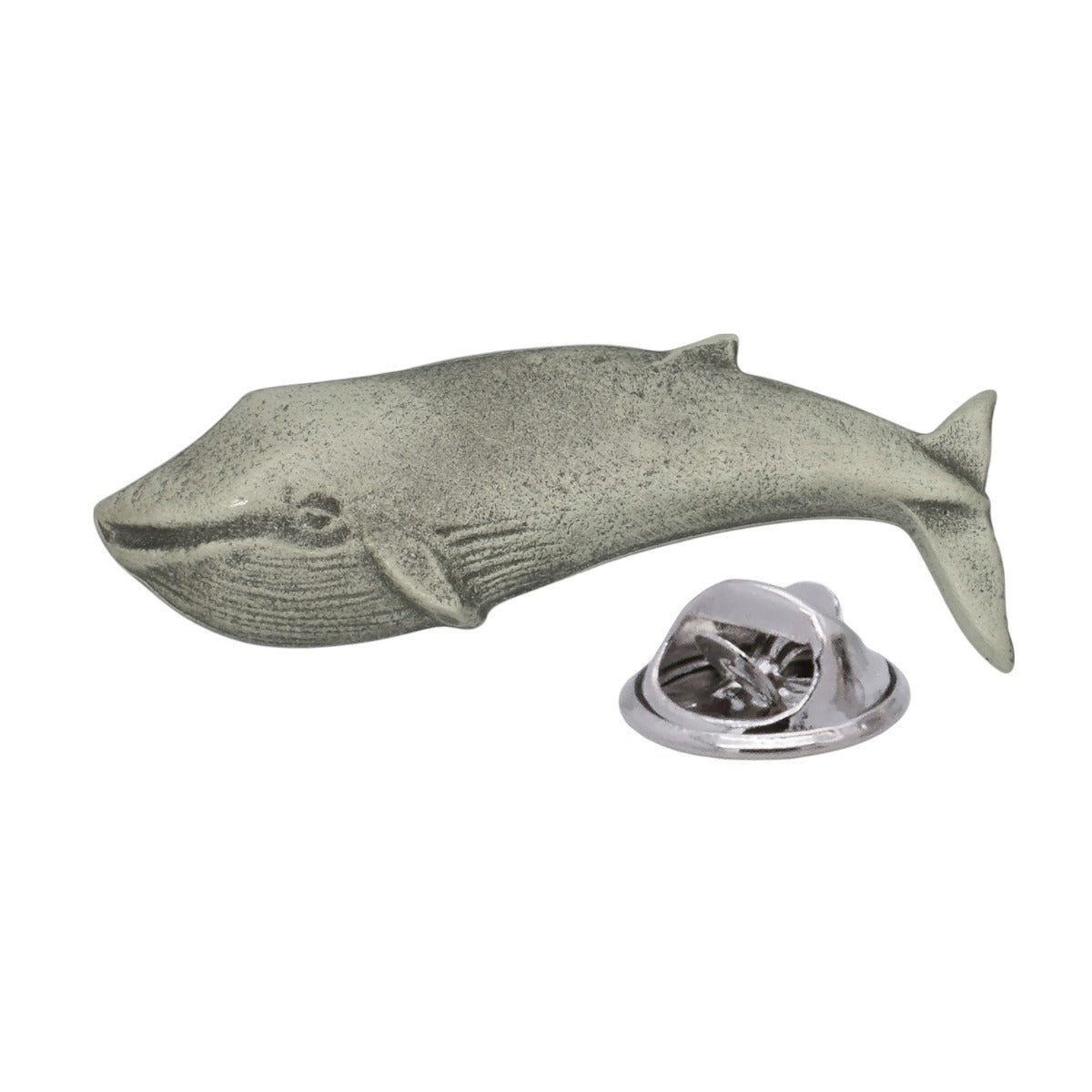 Blue Whale English Made Pewter Lapel Pin Badge