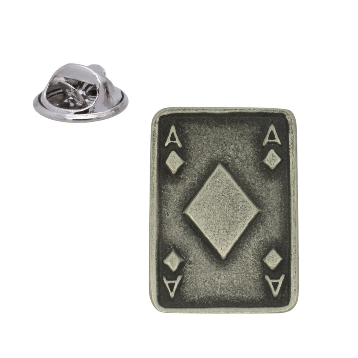 Ace of Diamonds English Made Pewter Lapel Pin Badge
