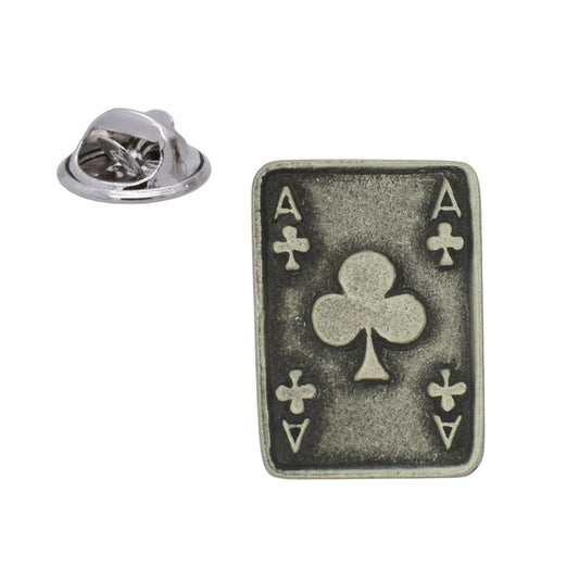 Ace of Clubs English Made Pewter Lapel Pin Badge