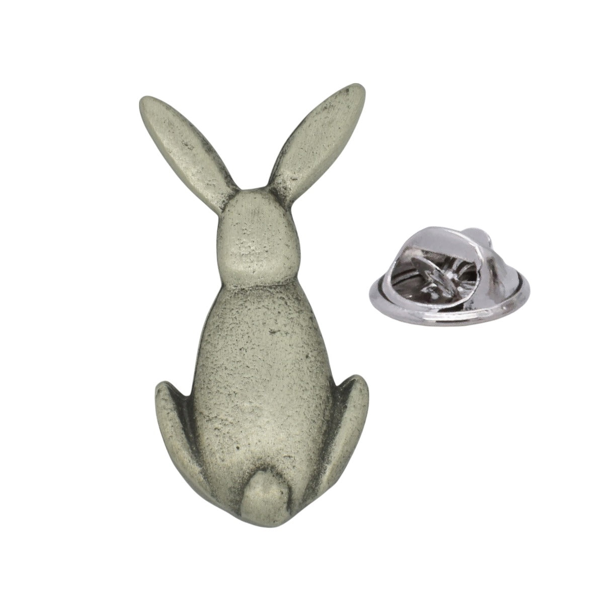 Hare English Made Pewter Lapel Pin Badge