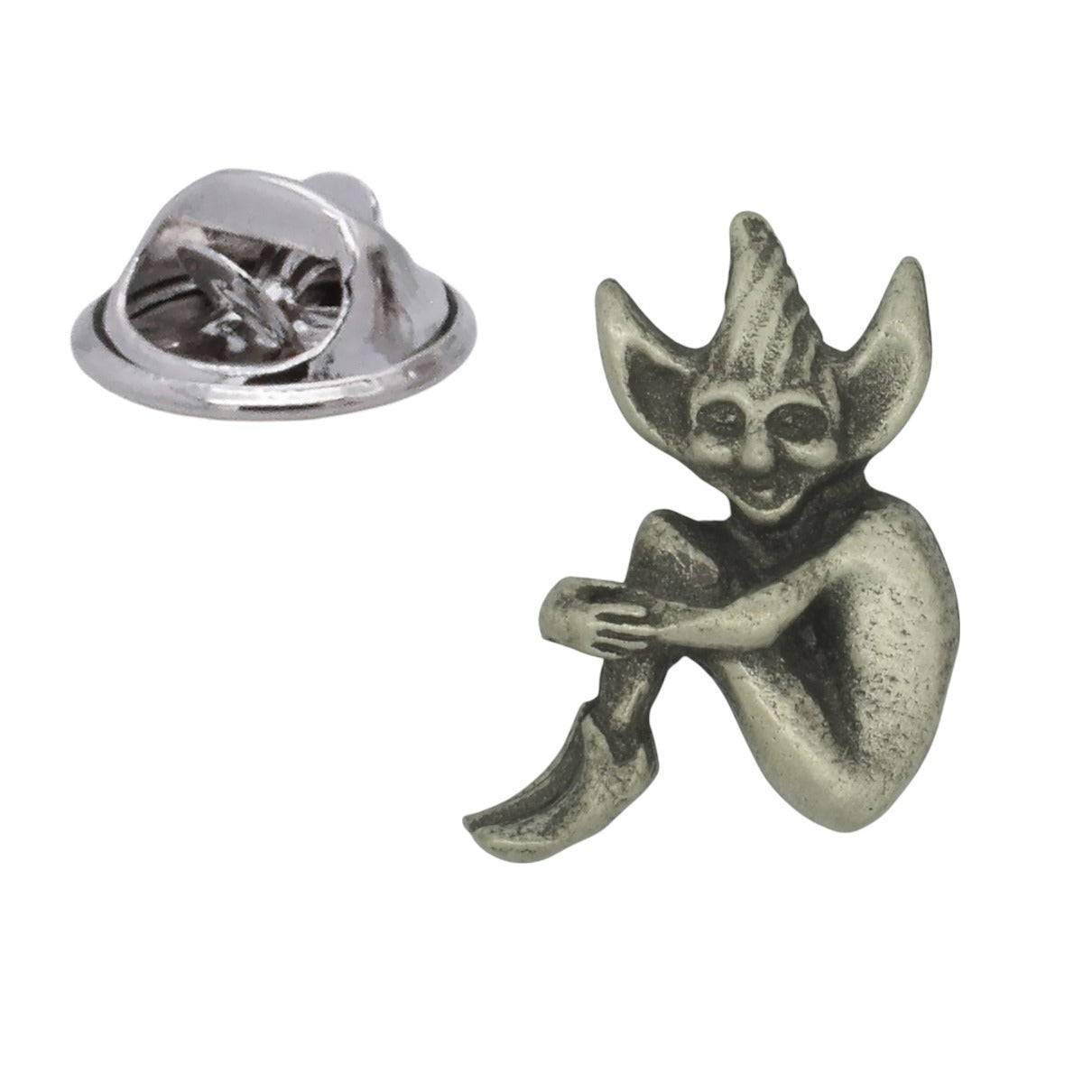 Pixie English Made Pewter Lapel Pin Badge