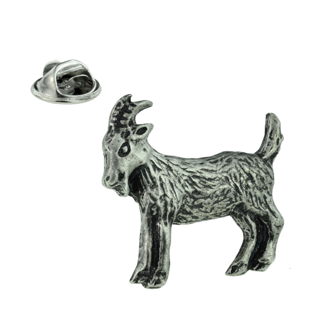 Goat English Made Pewter Lapel Pin Badge
