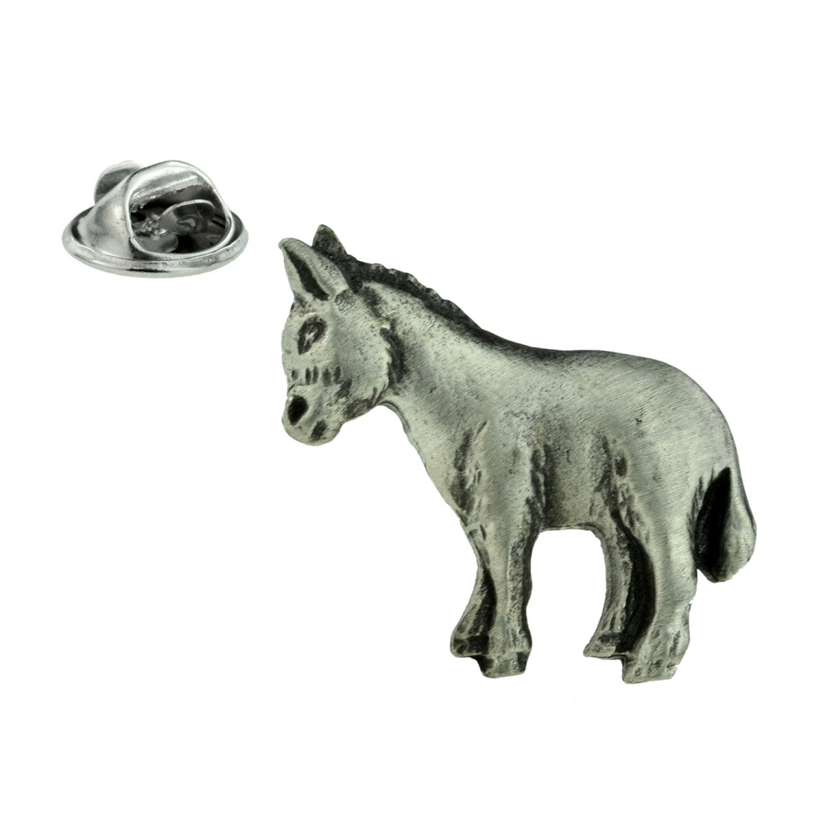 Donkey English Made Pewter Lapel Pin Badge