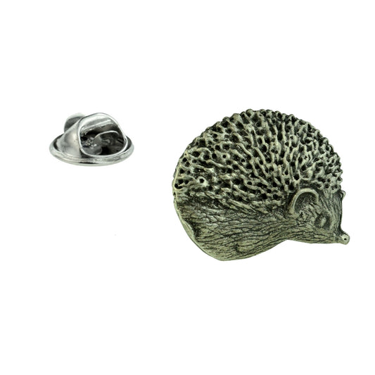 Hedgehog English Made Pewter Lapel Pin Badge