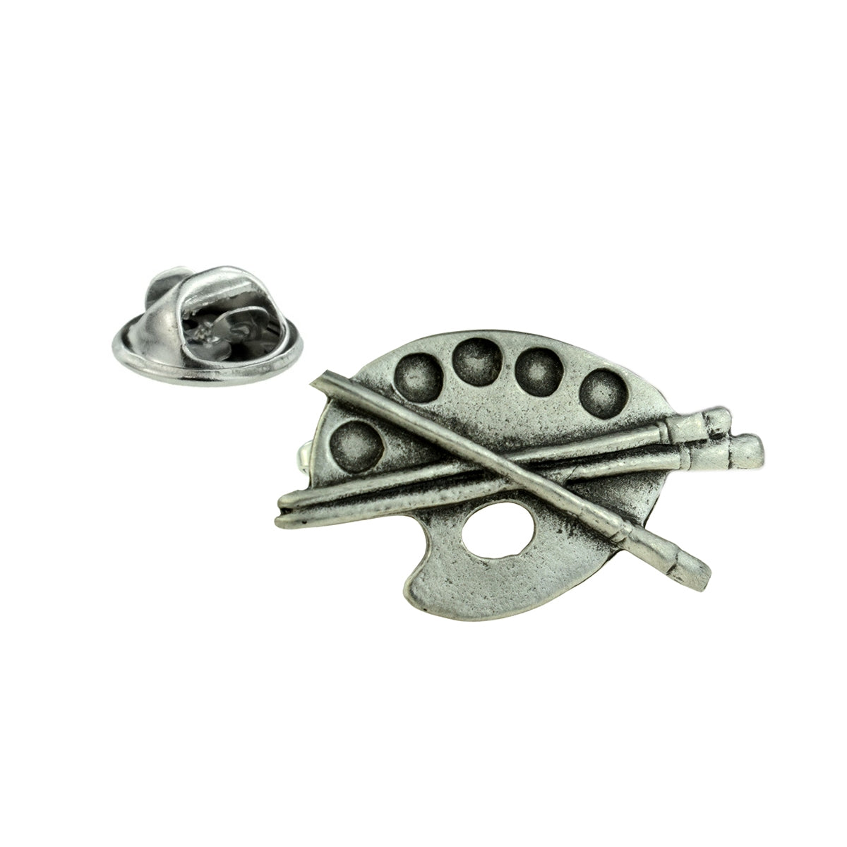 Artist Palette Painters English Made Pewter Lapel Pin Badge