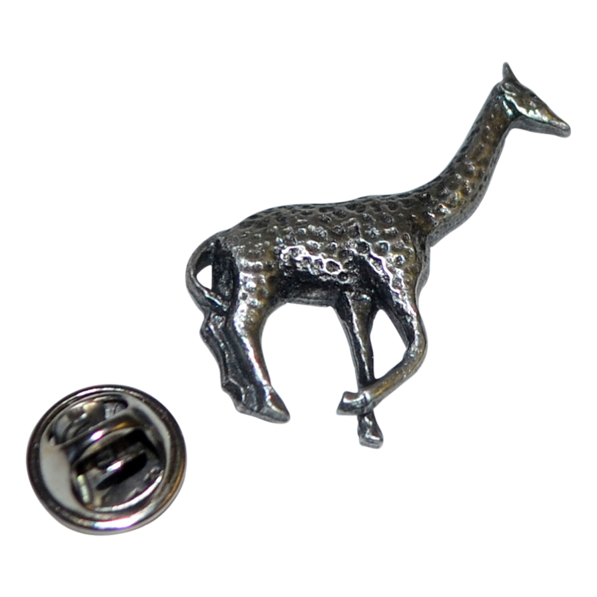 Giraffe English Made Pewter Lapel Pin Badge