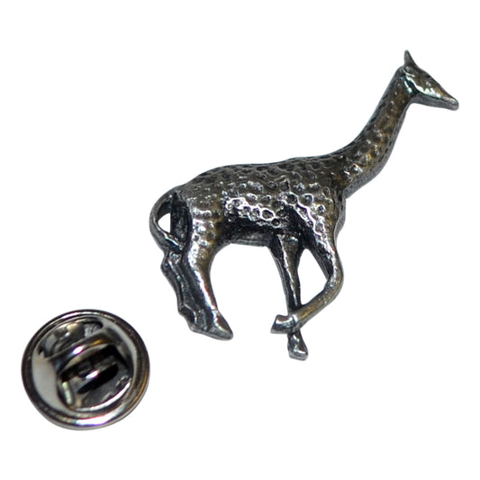Giraffe English Made Pewter Lapel Pin Badge