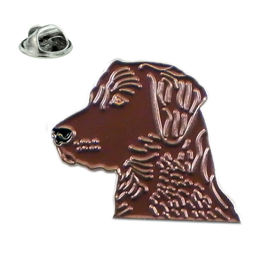 Brown Labrador Dog Pets Head Metal Enamel Lapel Pin Badge