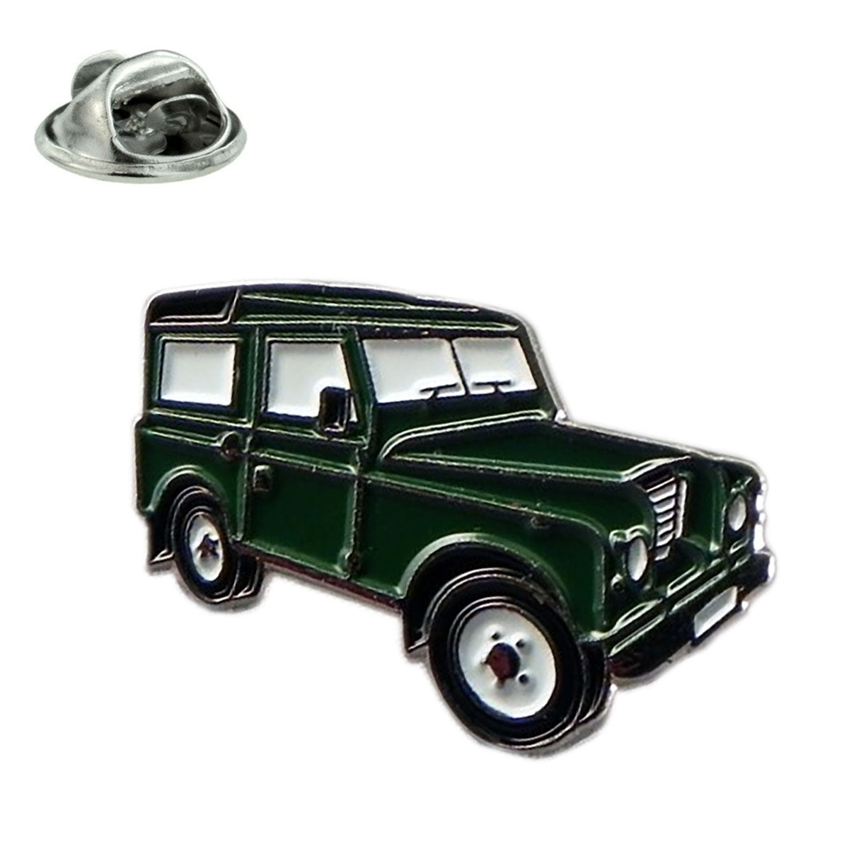 4WD Land Rover Styled Vehicle Metal and Enamel Lapel Pin Badge