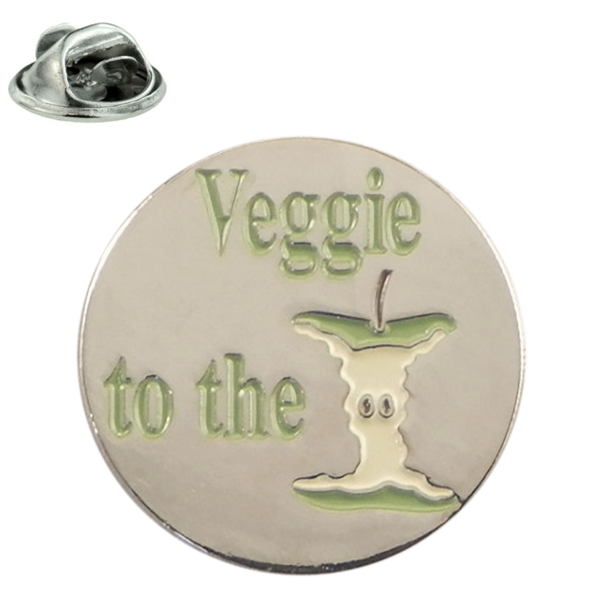Veggie to the core Metal and Enamel Lapel Pin Badge