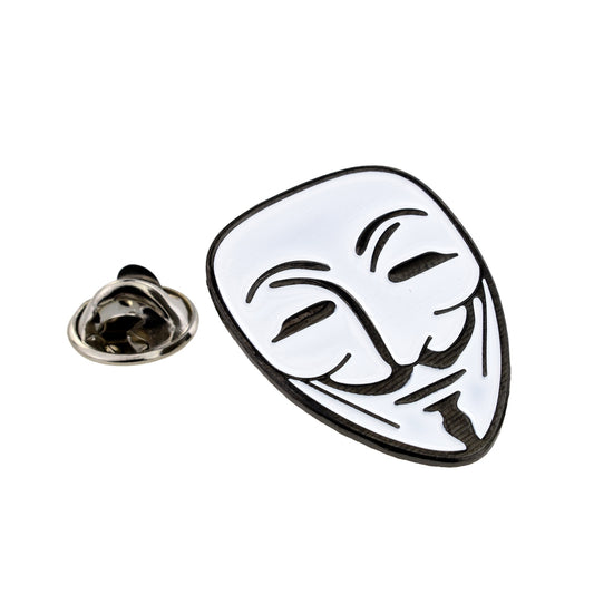 Guy Fawkes Anarchist Mask Design Lapel Pin Badge