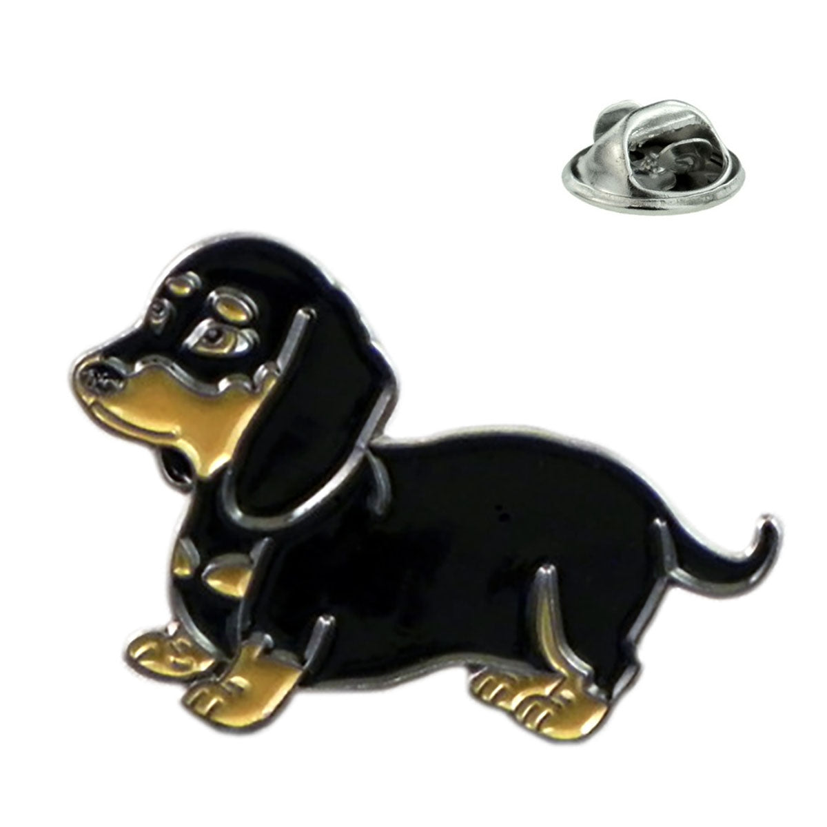 Dachshund Puppy Sausage Dog Pet Metal and Enamel Lapel Pin Badge
