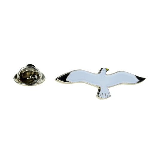 Flying Seagull Coast Bird Metal Enamel Lapel Pin Badge