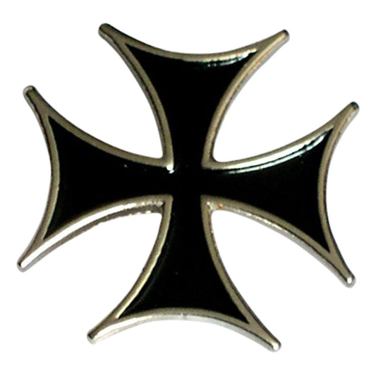 Maltese Cross Metal Enamel Lapel Pin Badge