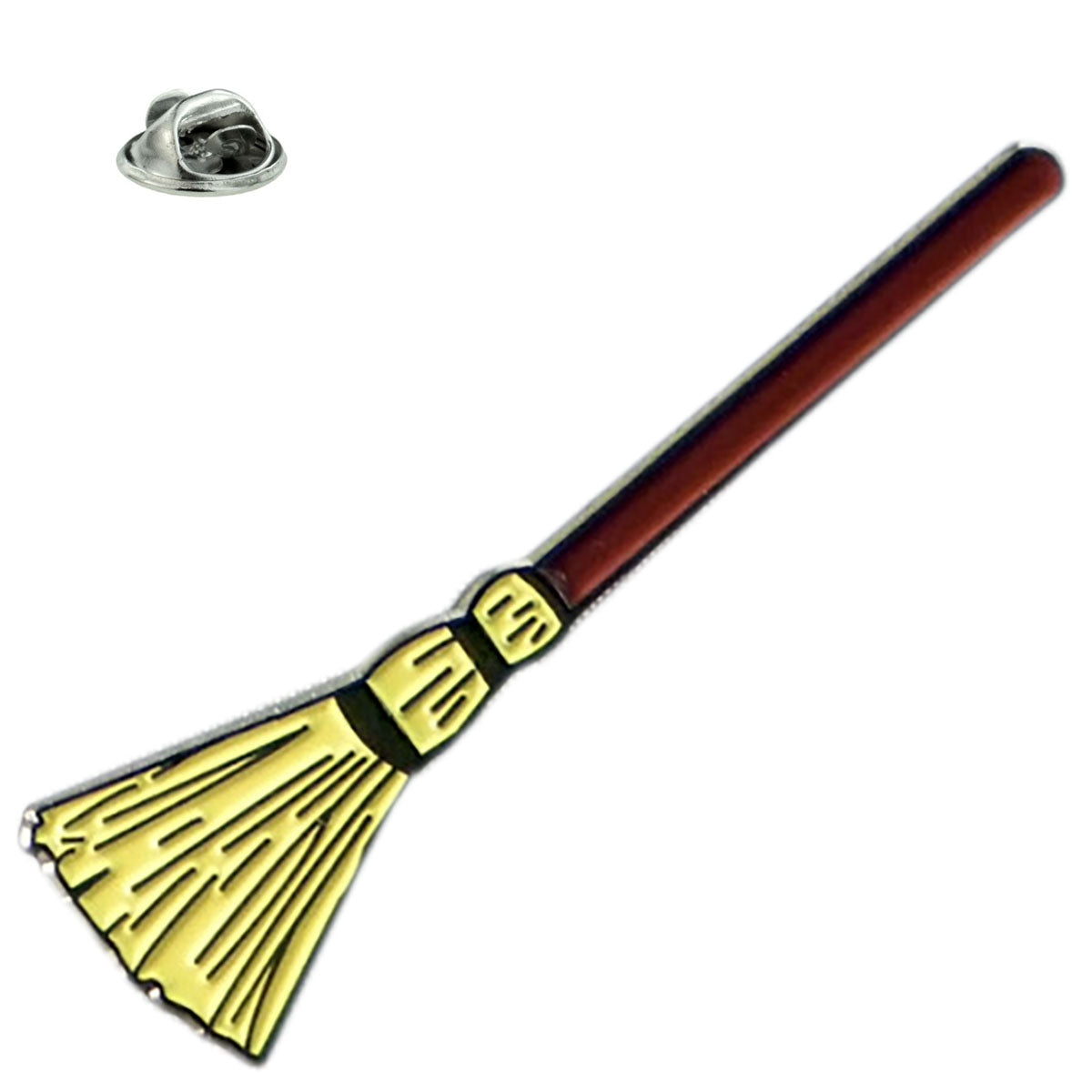 Halloween Witches Broomstick Lapel Pin Badge