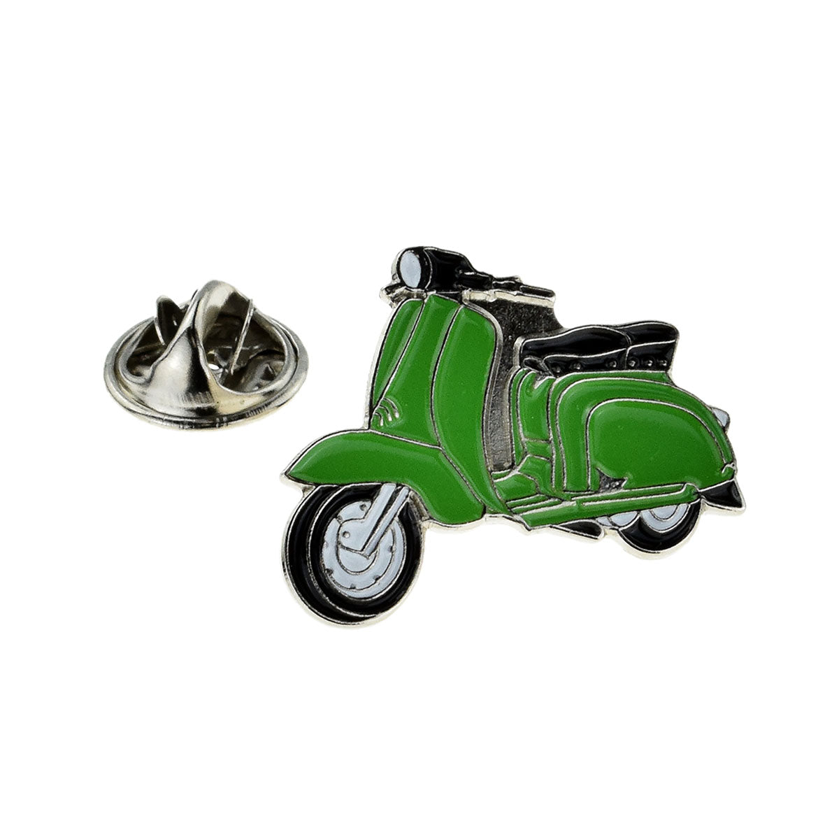 Scooter retro in green Metal Enamel Lapel Pin Badge