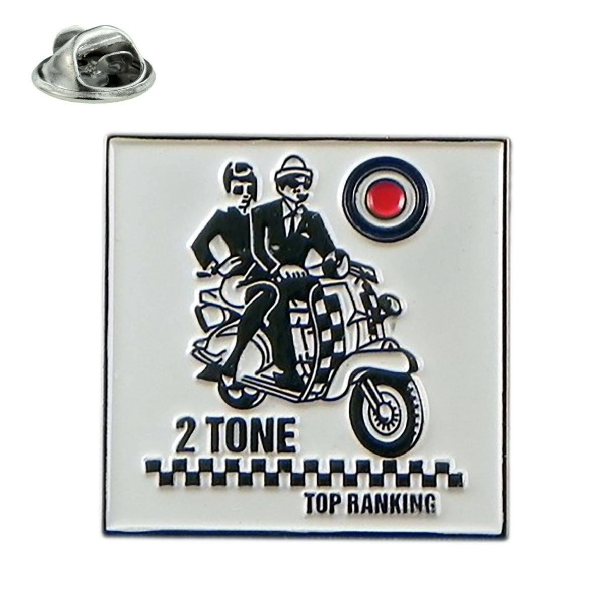 2 Tone Ska MOD Music Scooter Metal Lapel Pin Badge