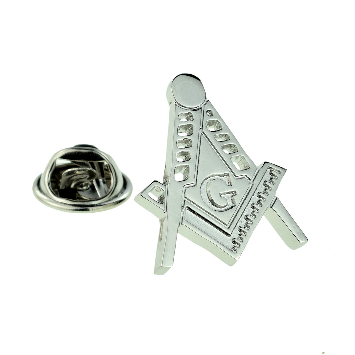 Masonic Compass & Square with G Lapel Pin Badge