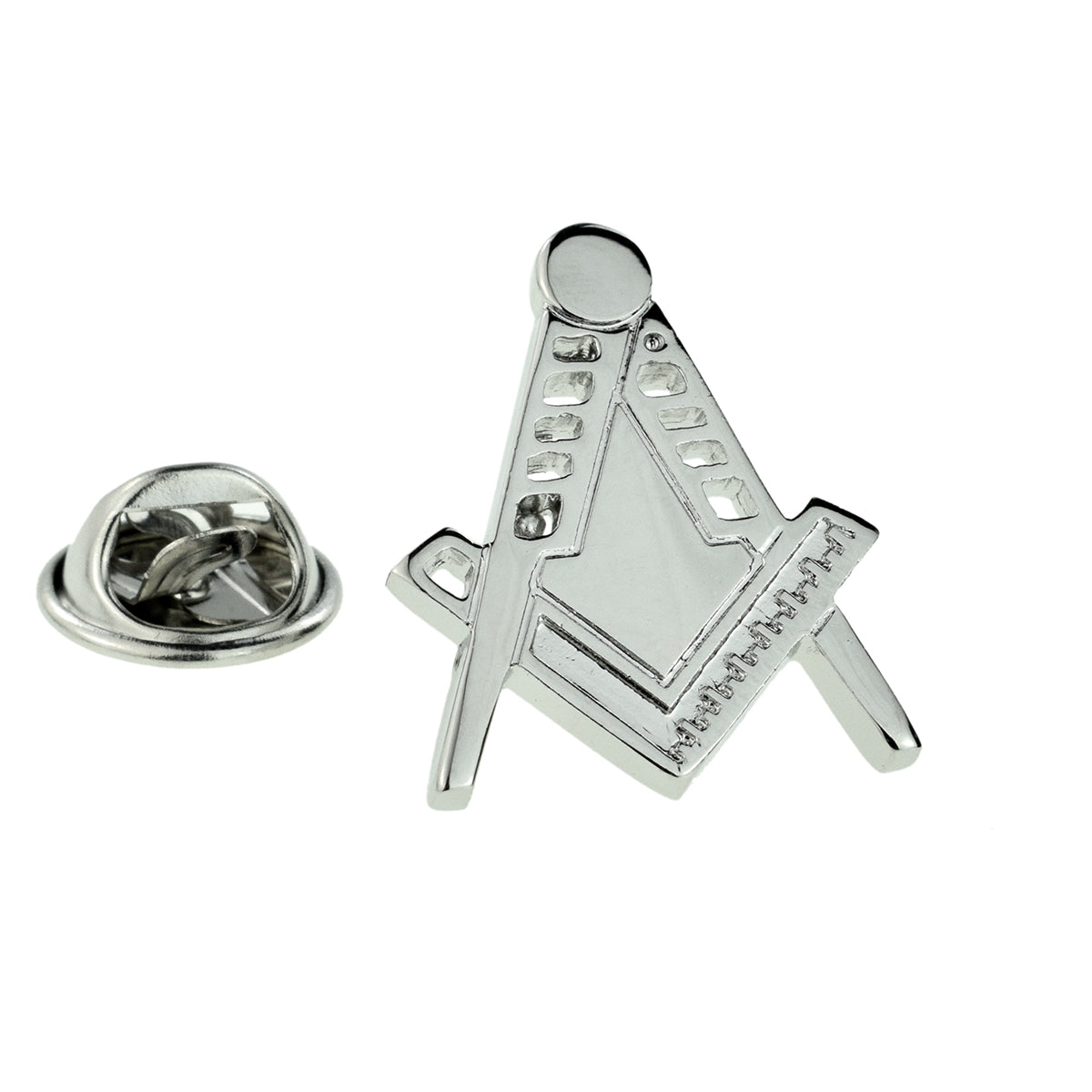 Masonic Compass & Square without G Lapel Pin Badge