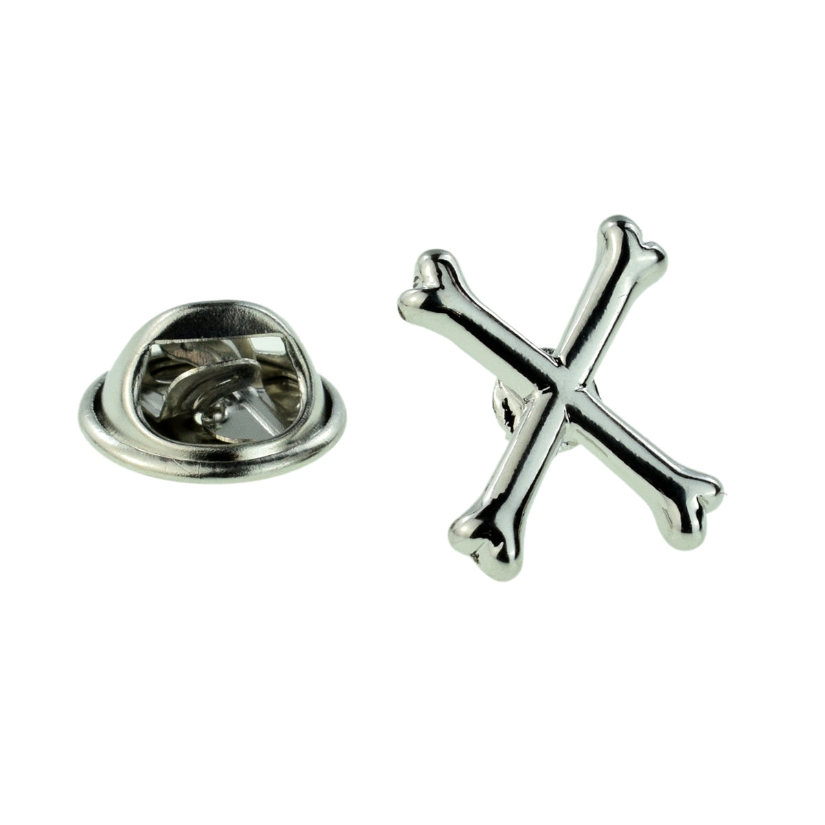 Crossed Bones Design Lapel Pin Badge