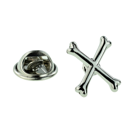 Crossed Bones Design Lapel Pin Badge