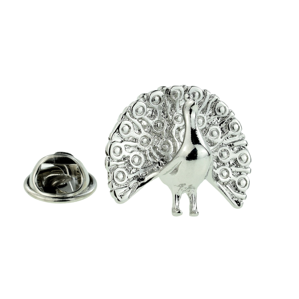 Peacock on Display Design Lapel Pin Badge