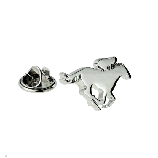 Jockey on Horseback Design Lapel Pin Badge