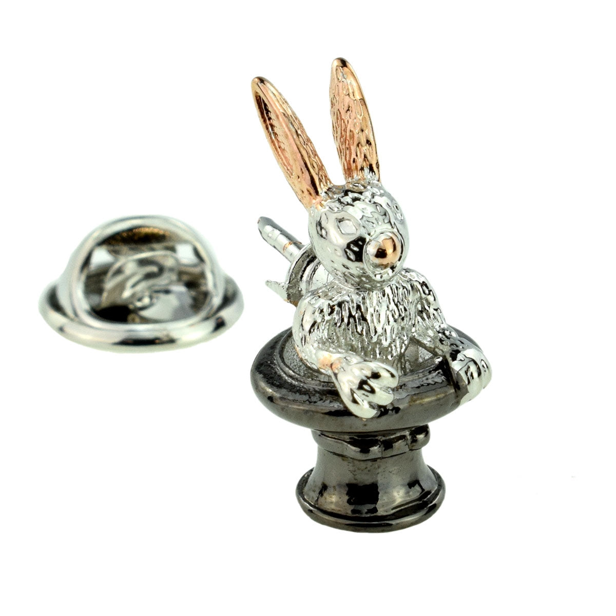 Magicians Rabbit in a Hat Lapel Pin Badge