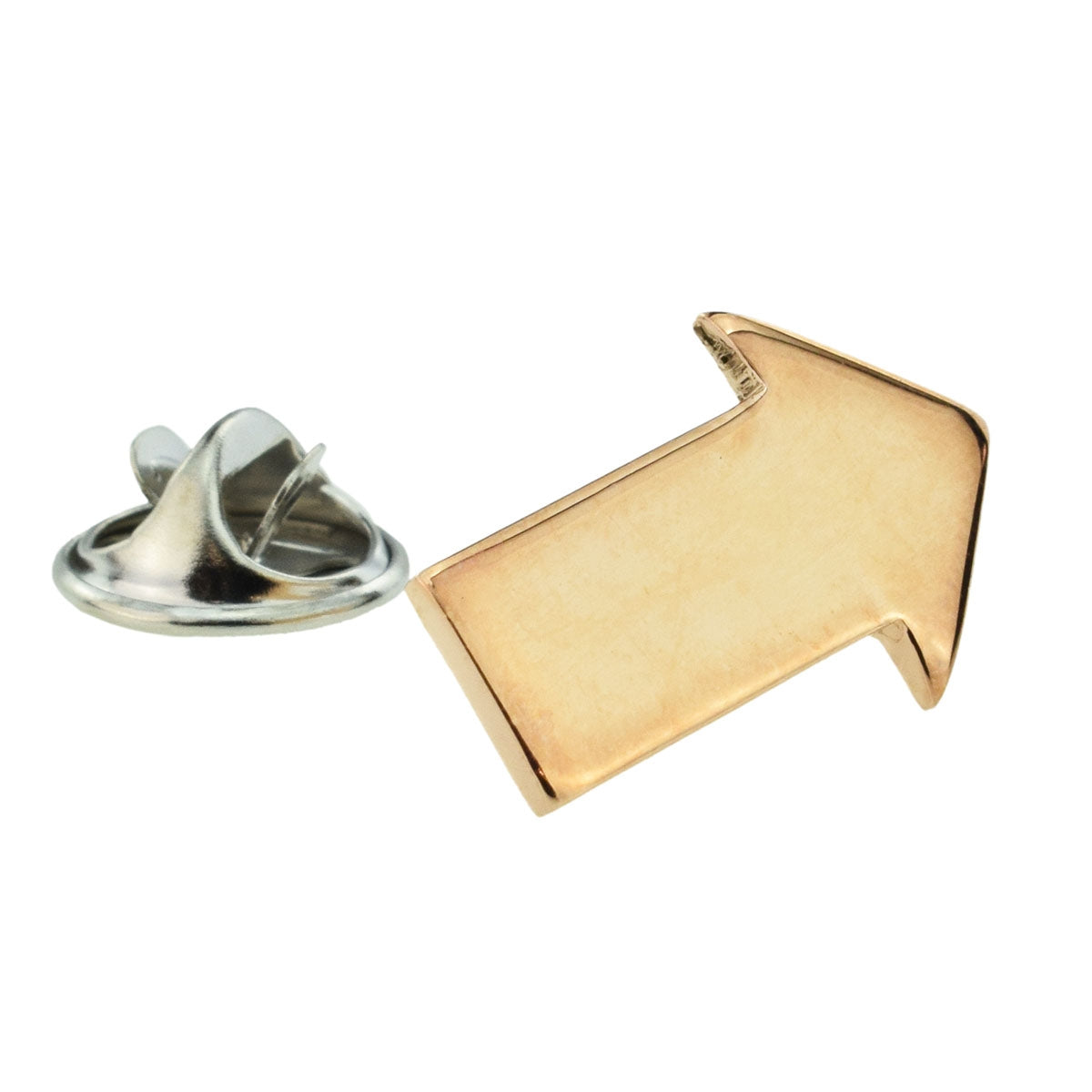 Rose Gold Plated Arrow Design Lapel Pin Badge