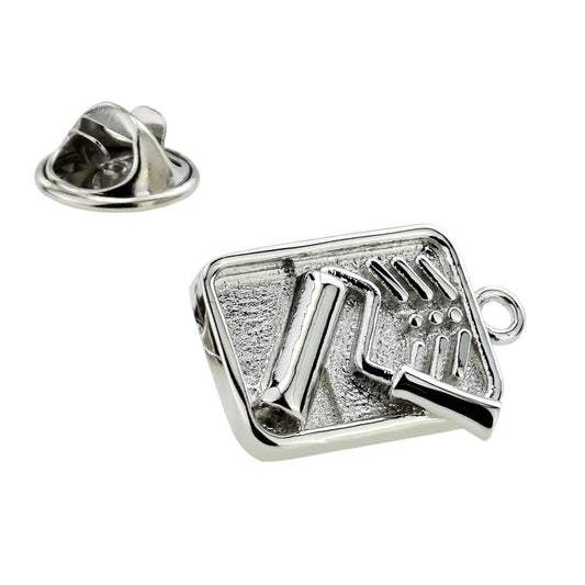 Painters Roller in Tray Design Lapel Pin Badge