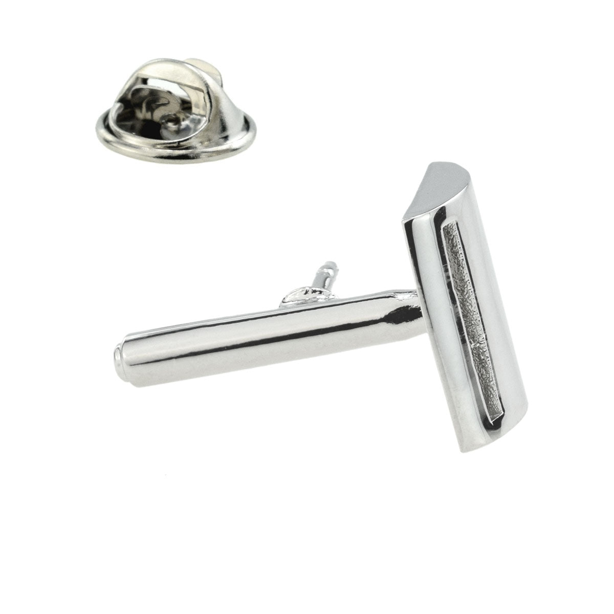 Retro Style Safety Razor Design Lapel Pin Badge