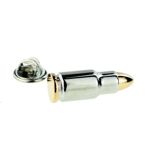 Two Tone Bullet Lapel Pin Badge