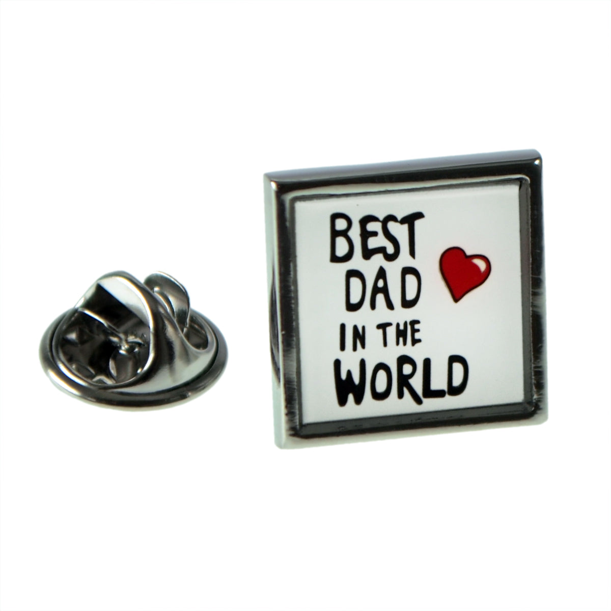 Best Dad in the World Lapel Pin Badge