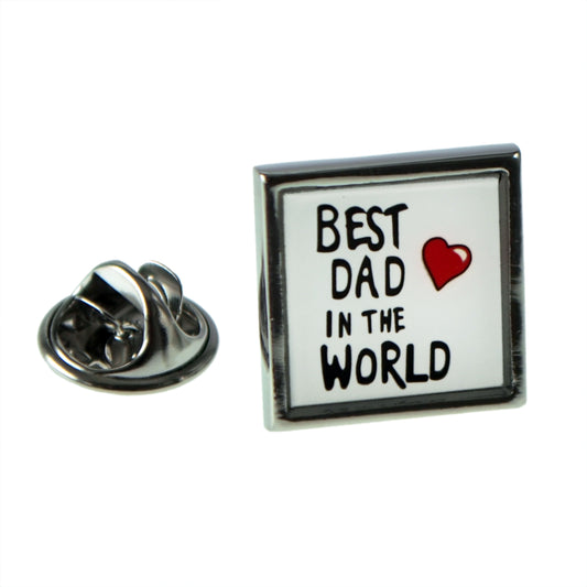 Best Dad in the World Lapel Pin Badge