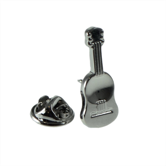 Rhodium Plated Ukulele Lapel Pin Badge