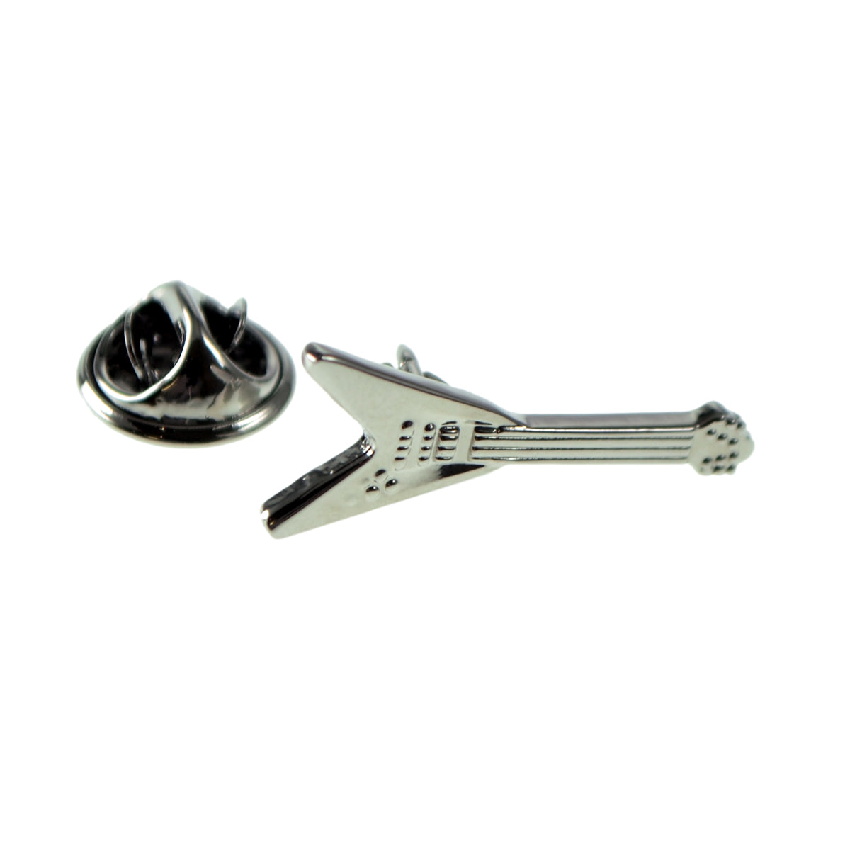 V Shaped Electric Guitar Lapel Pin Badge