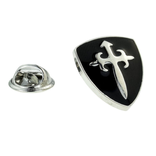 Medieval Knights Shield Lapel Pin Badge