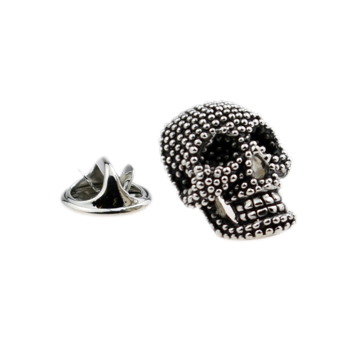 Studded Skull Design Lapel Pin Badge