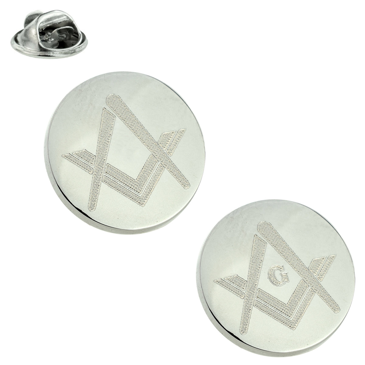 Masonic Engraved Lapel Pin Badge