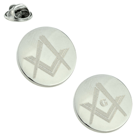 Masonic Engraved Lapel Pin Badge